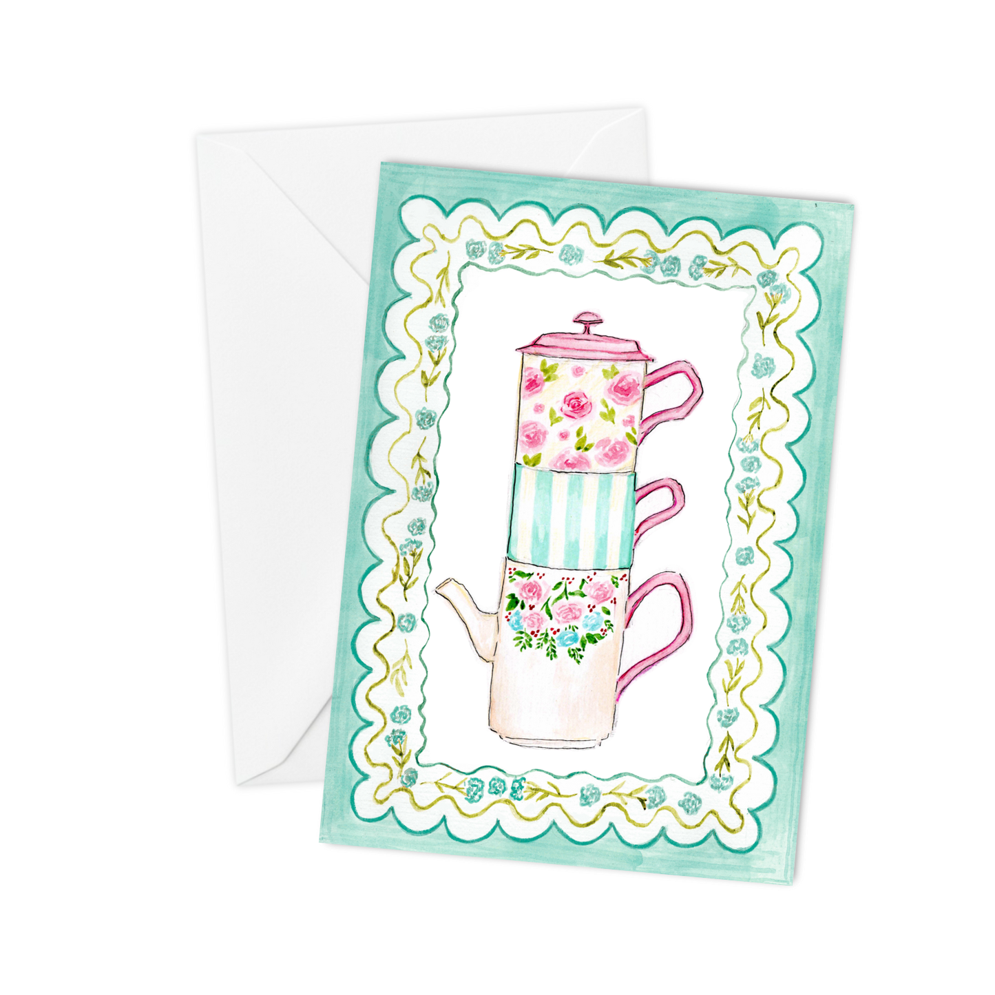 Tea pot card