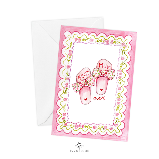 Slippers Mother Day Card