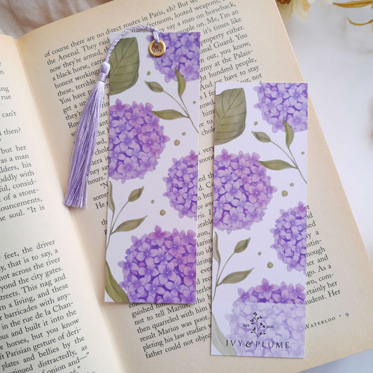 Purple Hydrangea Bookmark