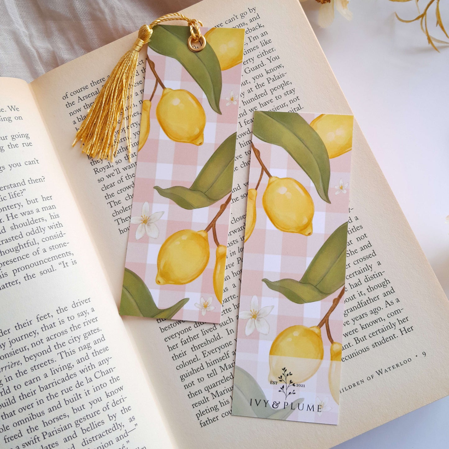 Pink Lemon Bookmark
