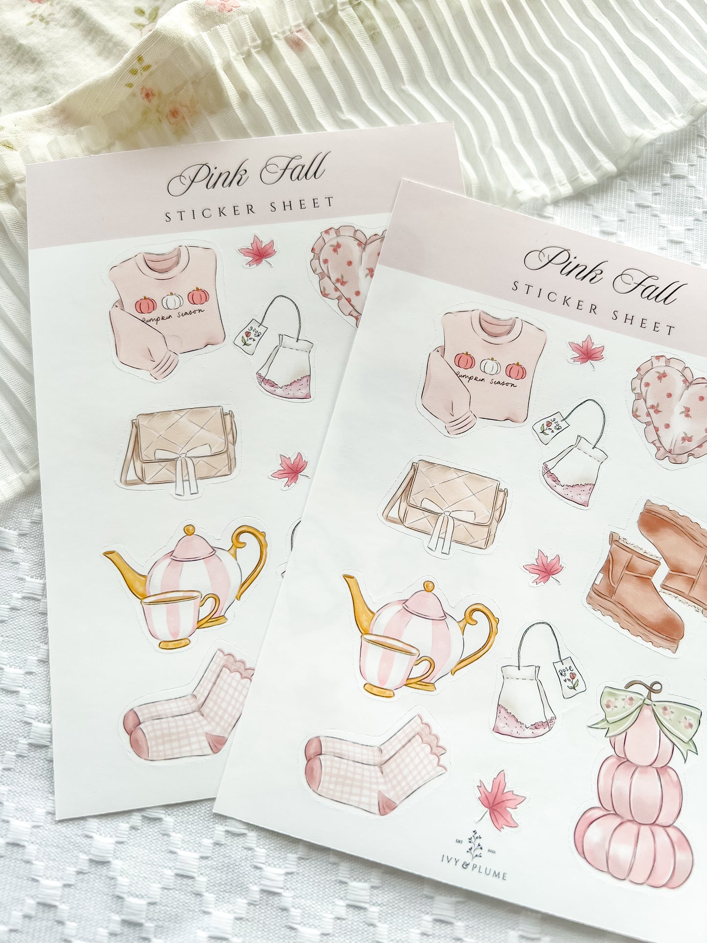 Pink Fall Sticker Sheet